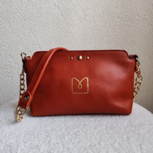 sac-a-main-bonnie-mini-cuir-corail-rivets-signature