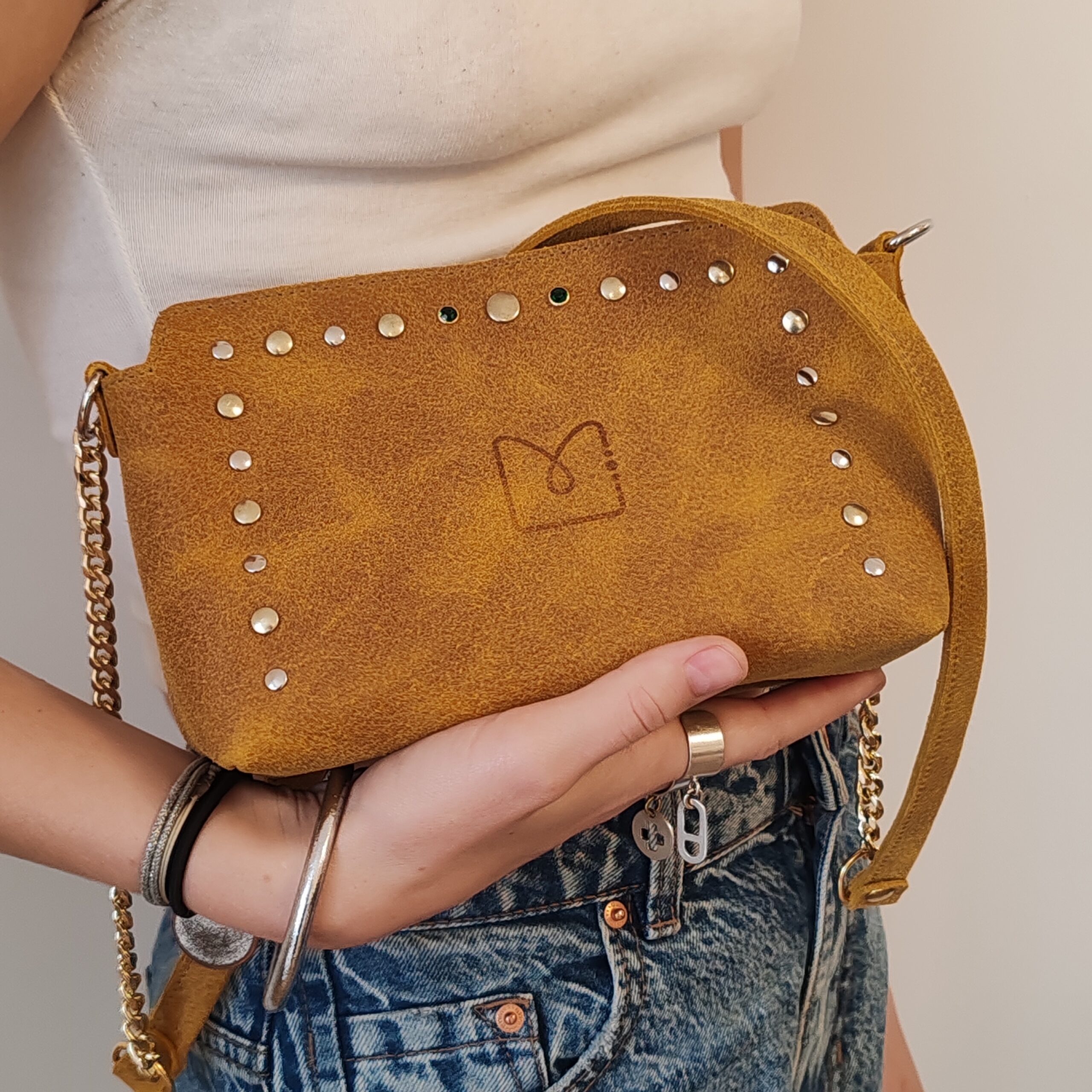 Sac à main Bonnie S cuir - Jaune